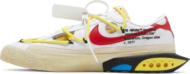 Off White x Blazer Low White University Red