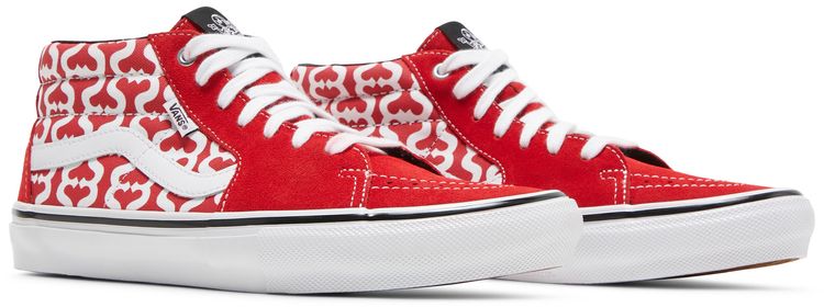 Supreme x Vans Grosso Mid Monogram S   Red