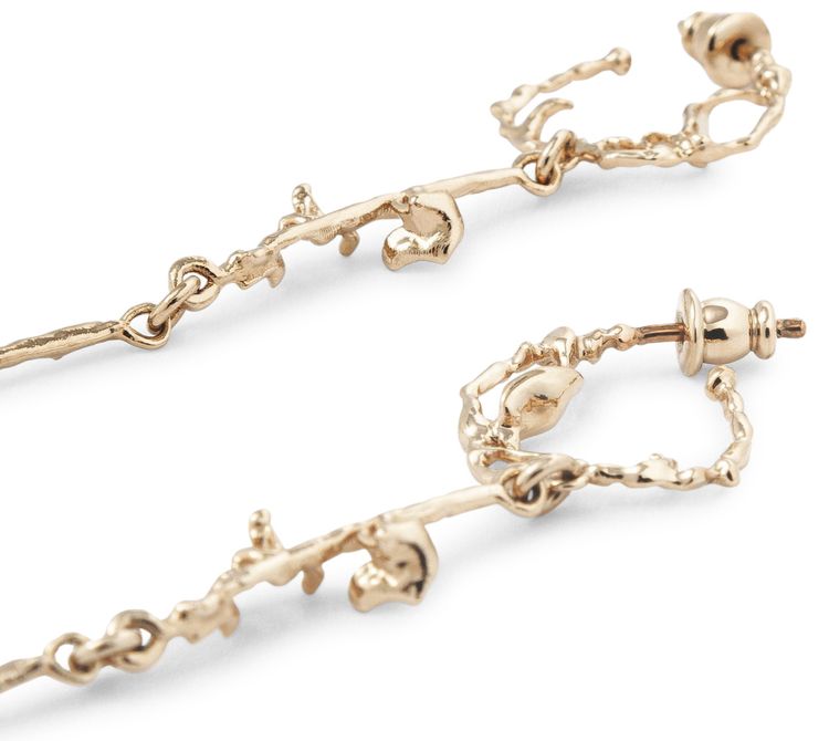 Lemaire Short Twig Creoles Moonlight Gold