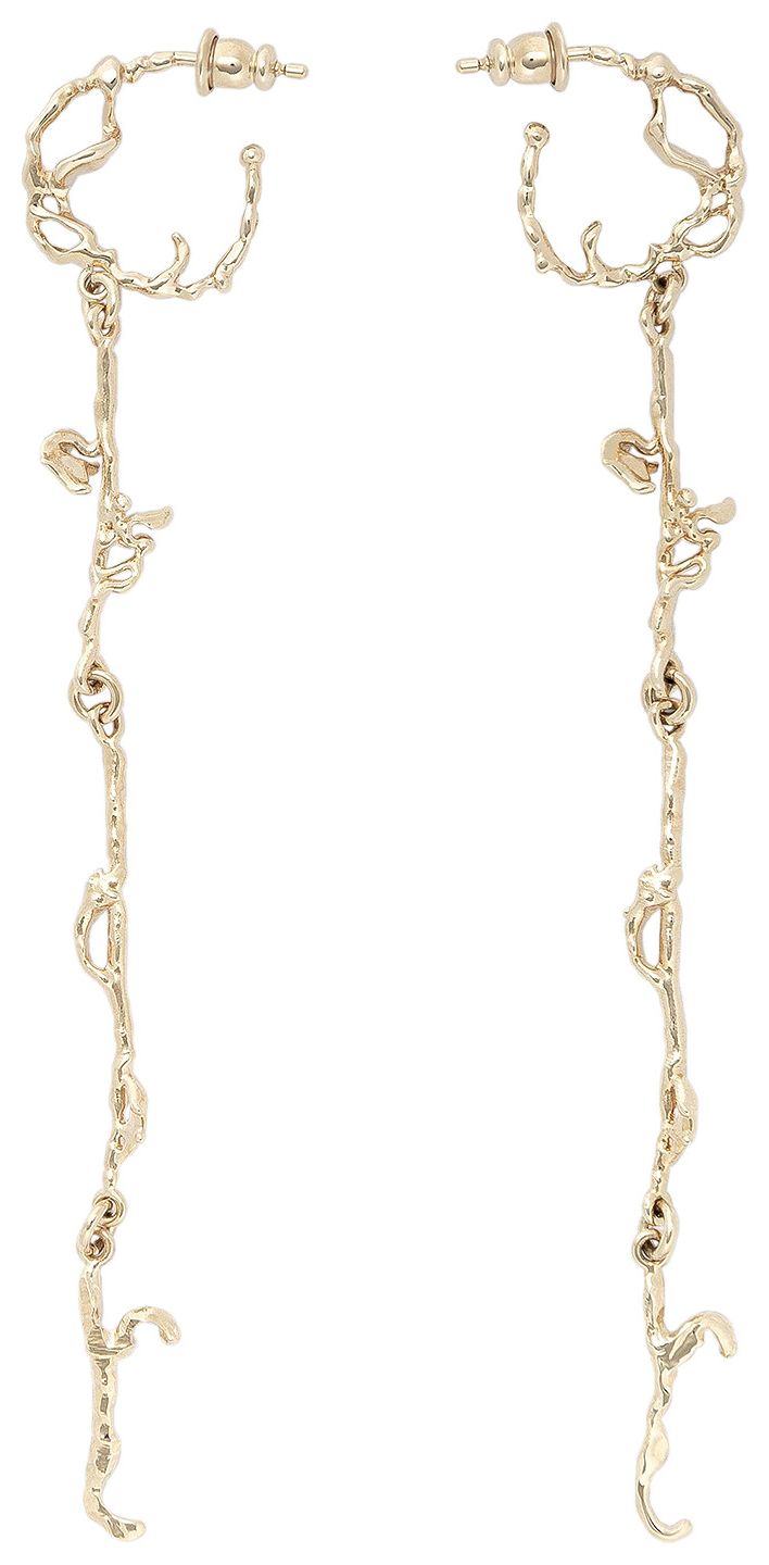 Lemaire Short Twig Creoles Moonlight Gold