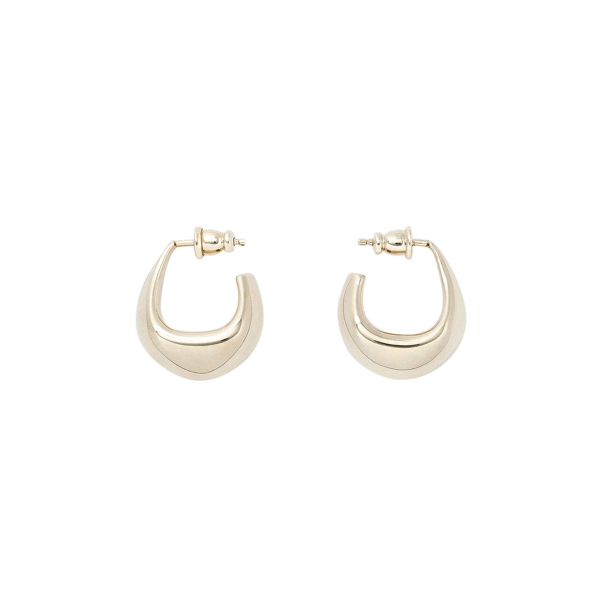 Buy Lemaire Curved Mini Drop Earrings 'Light Gold' - W CAO AC278