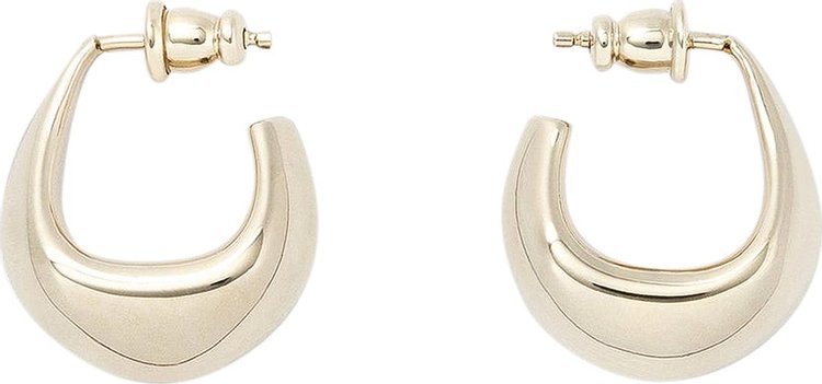 Lemaire Curved Mini Drop Earrings 'Light Gold'