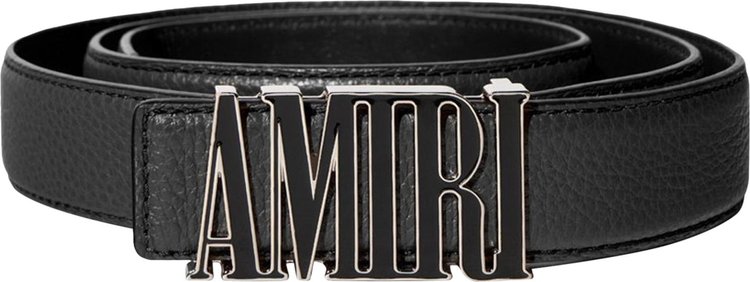 Amiri Pebbled Leather Belt 'Black'
