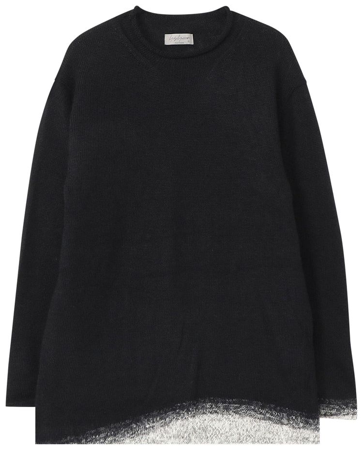 Yohji Yamamoto Pour Homme Round Neck Long Sleeve Black