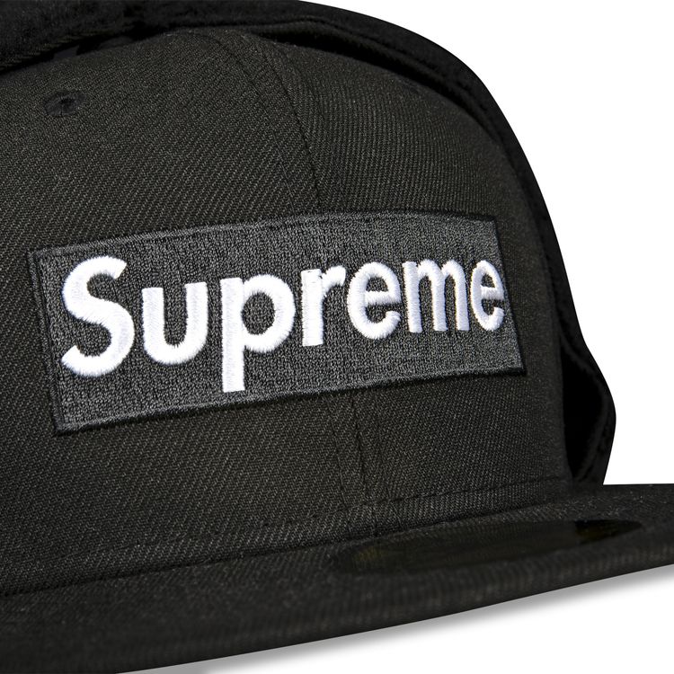 Supreme x New Era Earflap Box Logo Black