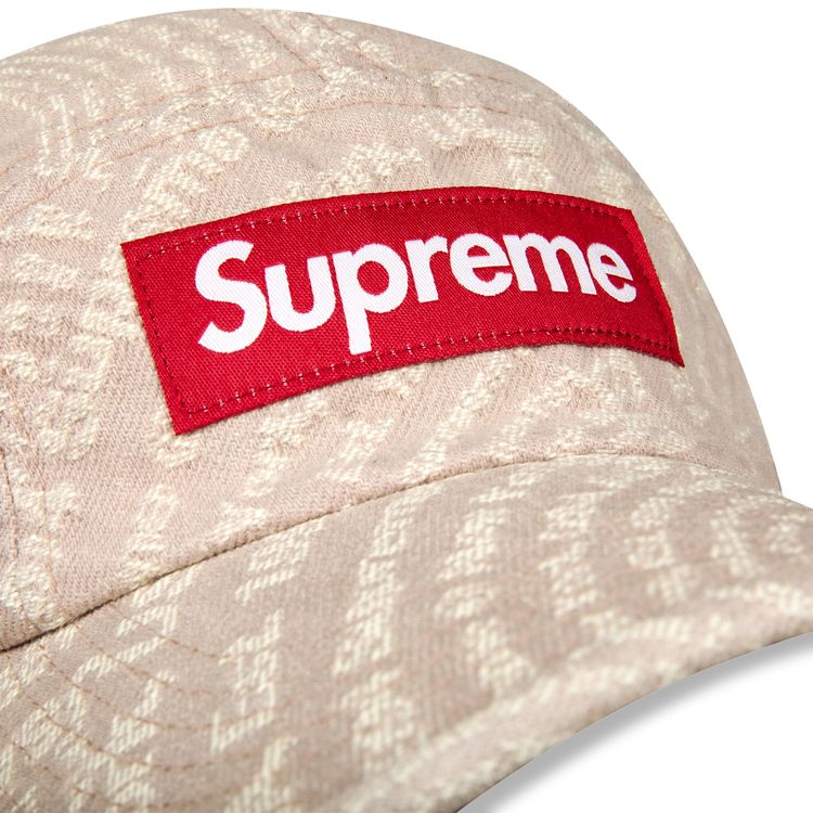 Supreme Circles Jacquard Denim Camp Cap Brown