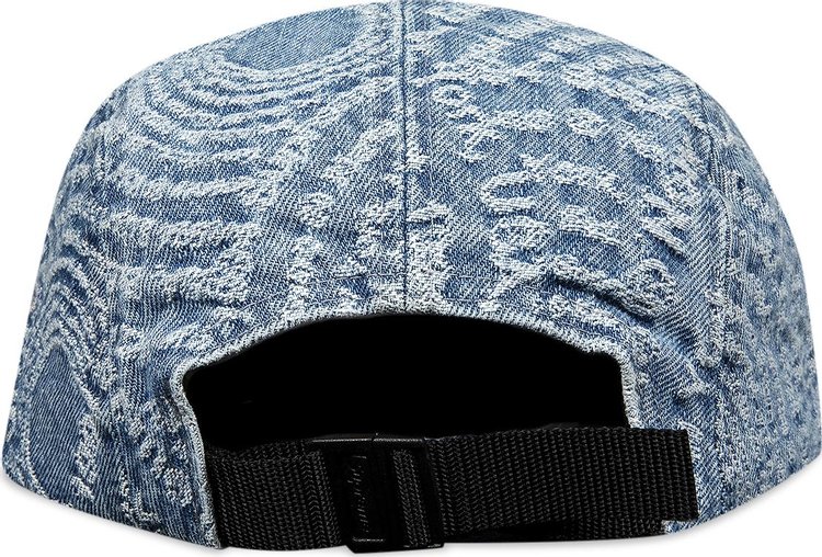 Supreme Circles Jacquard Denim Camp Cap Blue