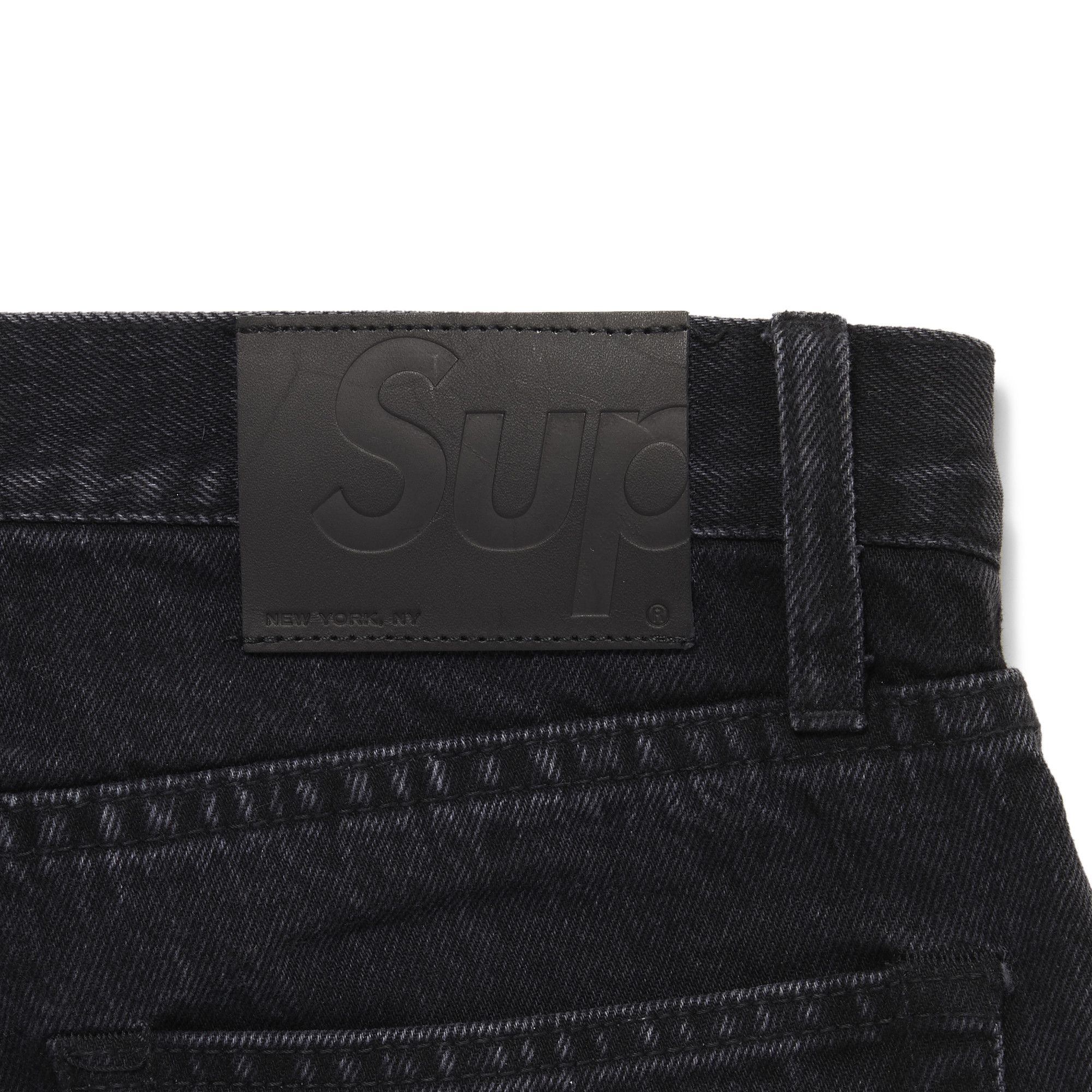 Supreme Stone Washed Slim Jeans Black Men's - SS18 - US