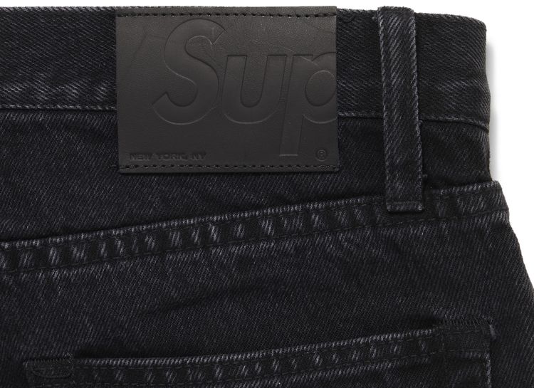 Supreme Stone Washed Black Slim Jean Washed Black