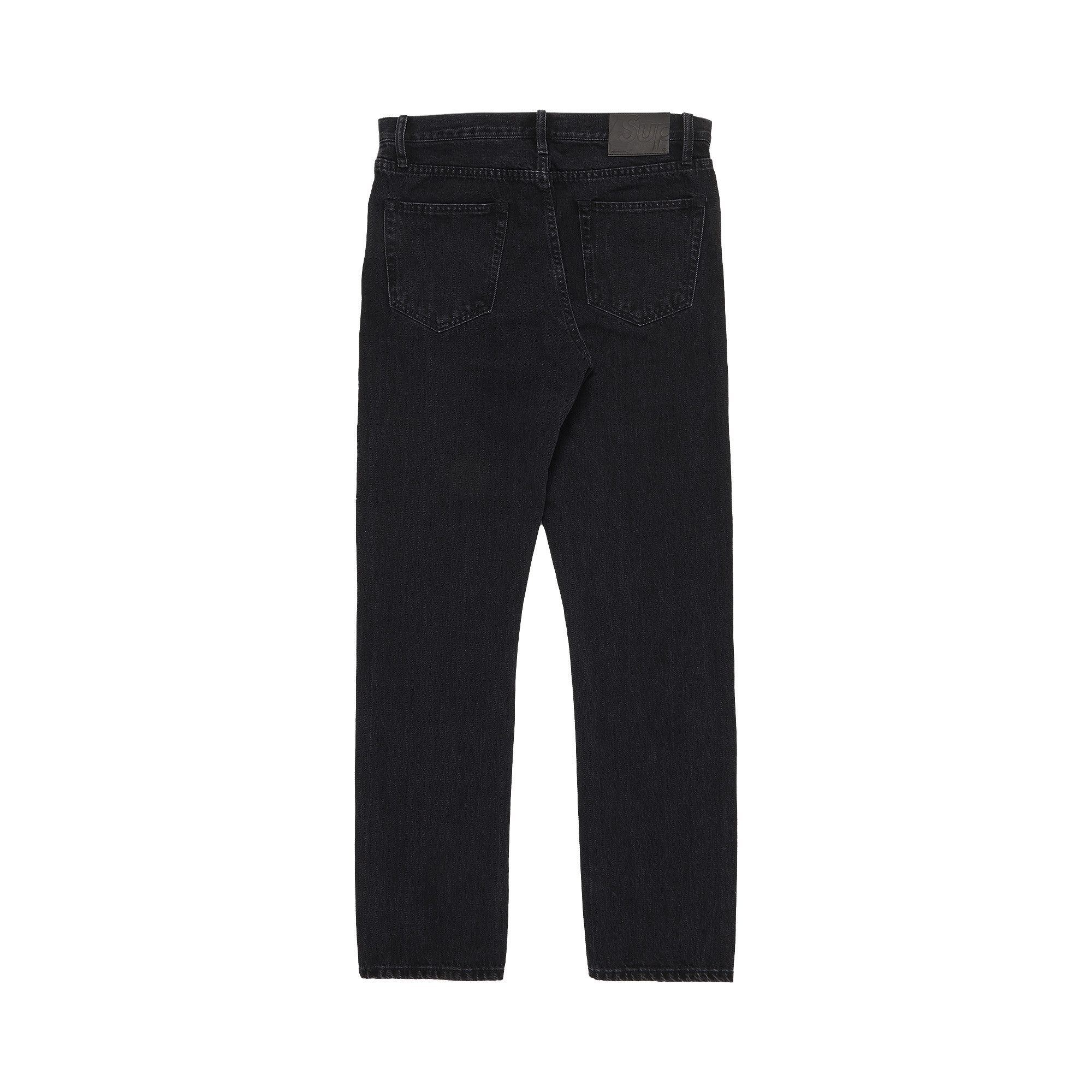 Supreme Stone Washed Black Slim Jean (SS24) - $158