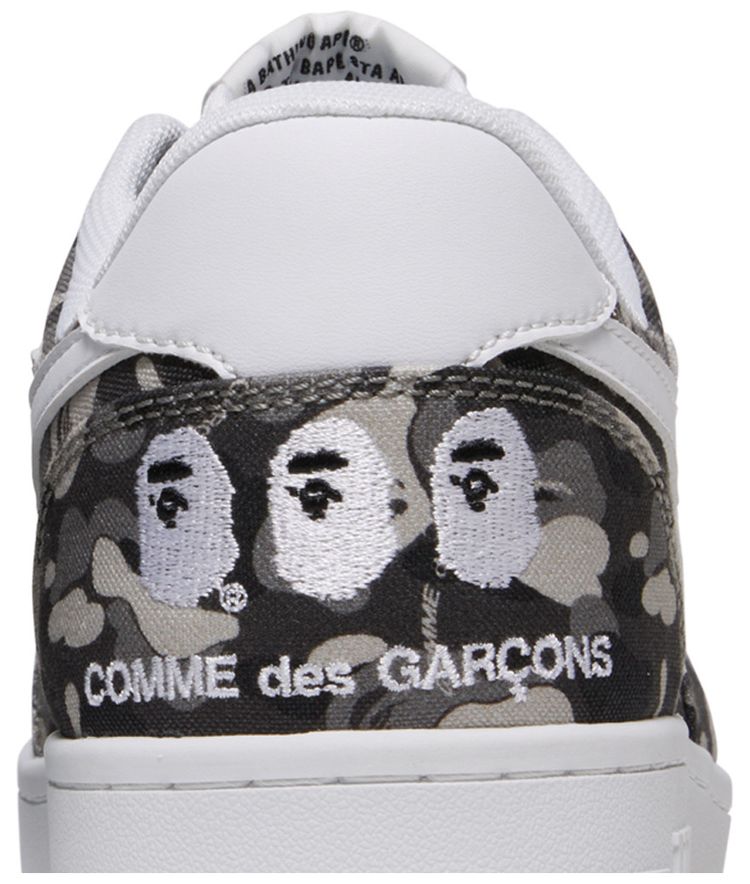 Comme des Garcons x Bapesta Low White Camo