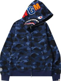 Buy BAPE Color Camo Shark Full Zip Hoodie 'Navy' - 1H70 115 008 NAVY | GOAT