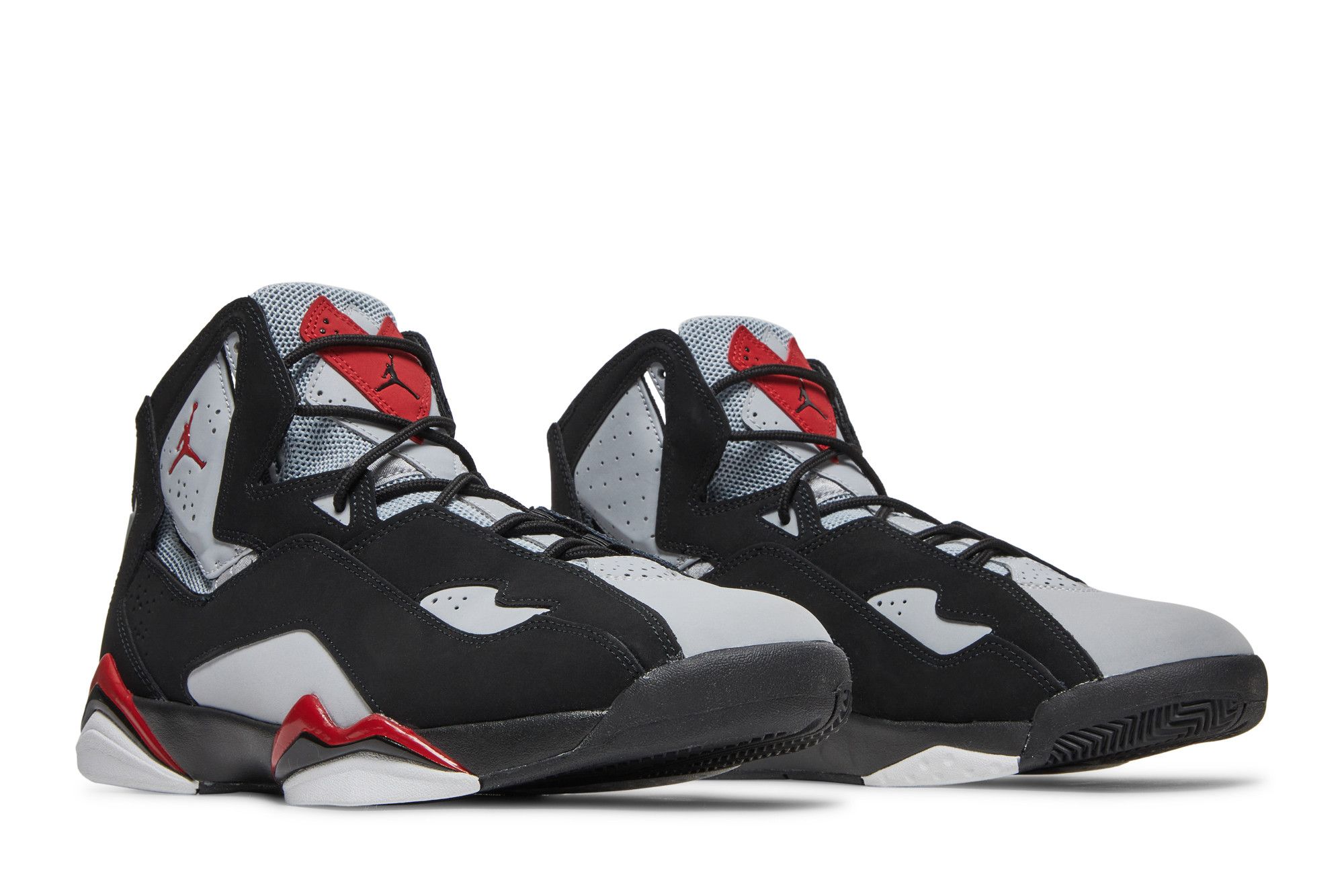 jordan true flight black red grey