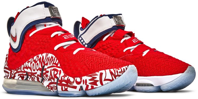 Nike LeBron 17 EP LeBron 4 Red Graffiti