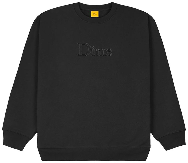 Dime Classic Outline Crewneck Black