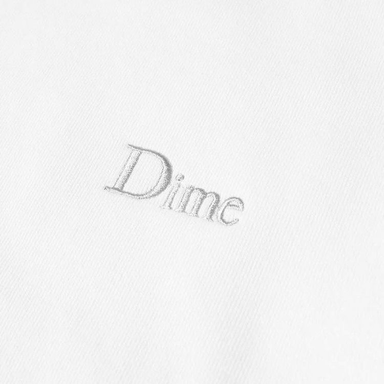 Dime Classic Small Logo Crewneck White