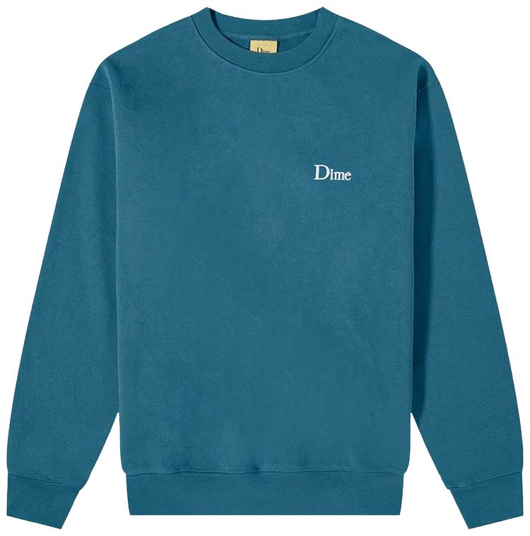 Dime Classic Small Logo Crewneck Real Teal