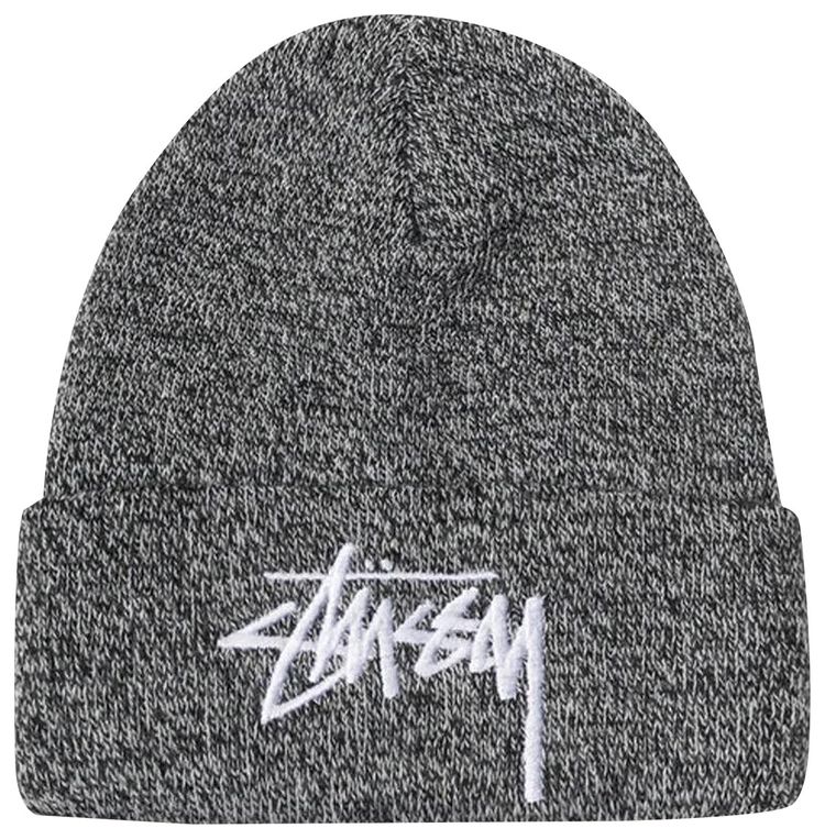 Stussy Marled Stock Cuff Beanie Black