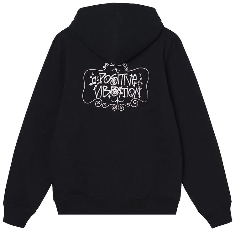 Stussy Positive Vibrations Applique Hood Black