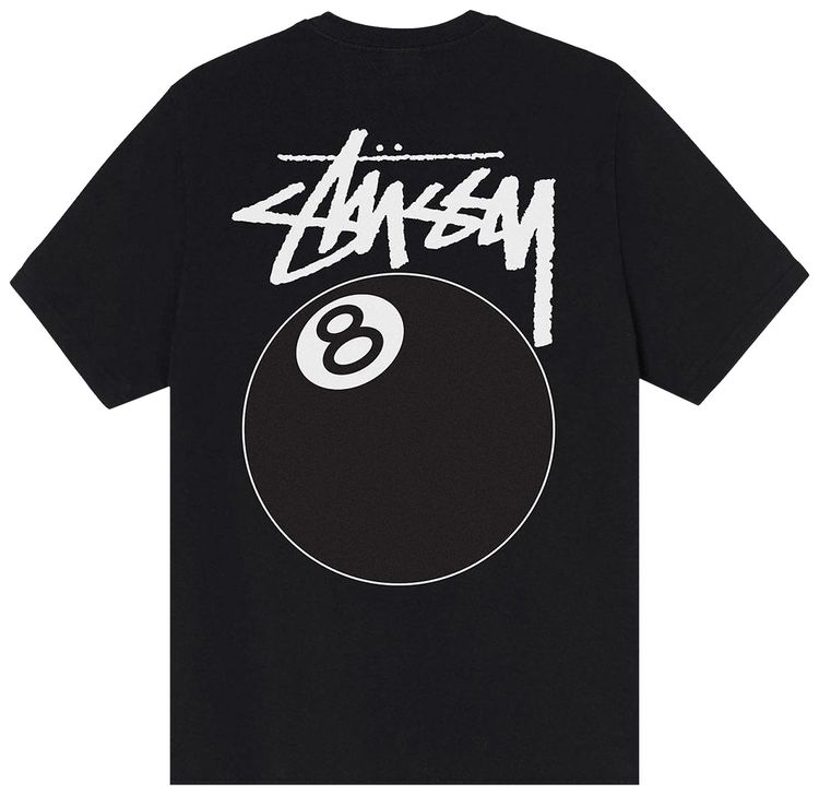 Stussy 8 Ball Pigment Dyed Tee Black