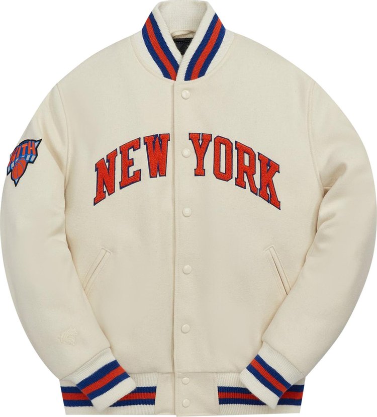 Kith And Golden Bear For New York Knicks Varsity Jacket 'Sandrift'