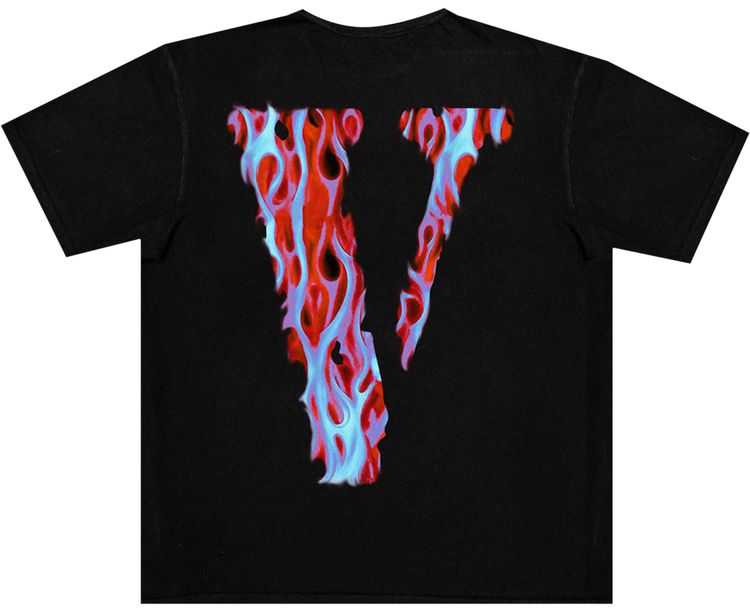 Vlone Red Skully T Shirt Black