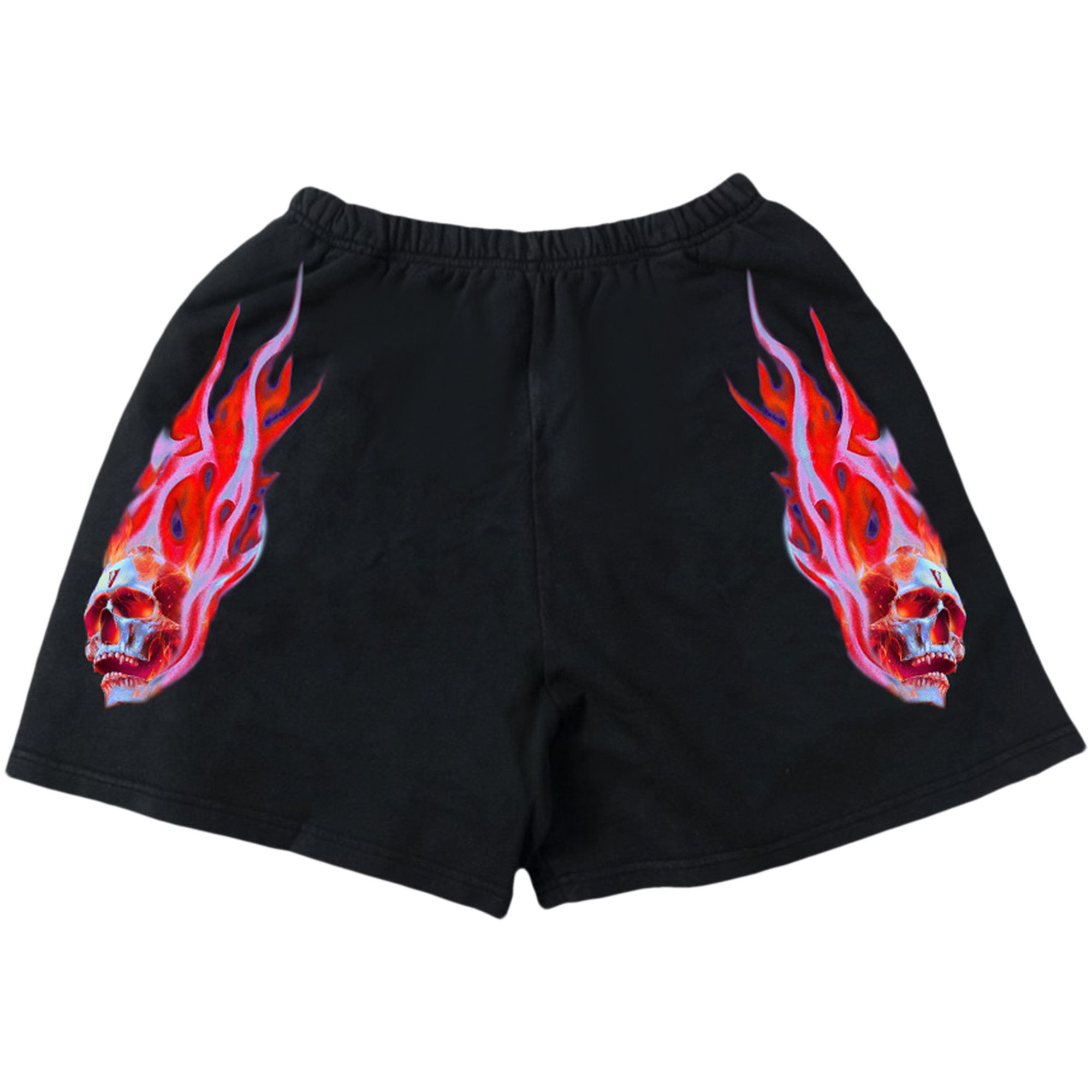 Buy Vlone Red Skully Shorts 'Black' - 1020 1SS220202RSS BLAC