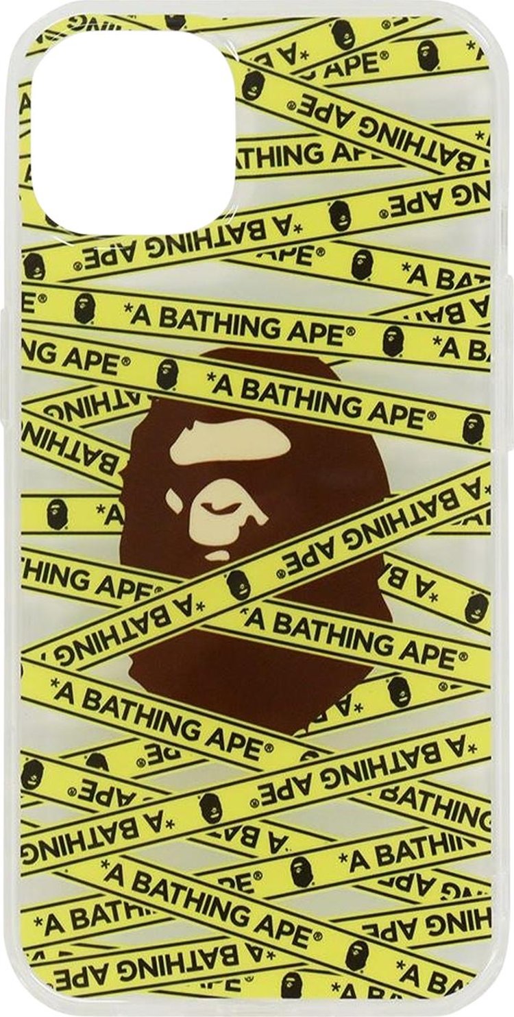 BAPE Tape Logo iPhone 13 Case Yellow