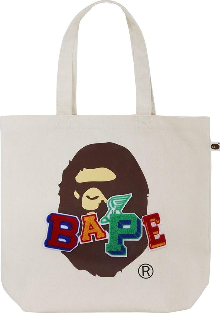 BAPE Patched Tote Bag 'Ivory'