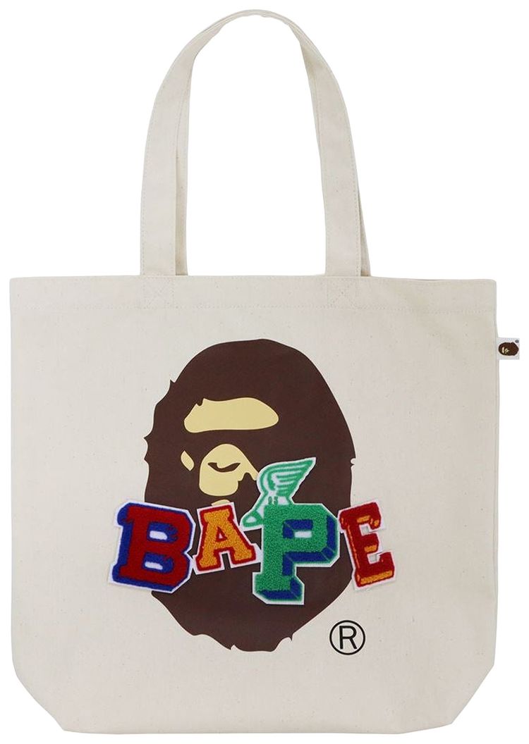 Buy BAPE Patched Tote Bag 'Ivory' 1H80 282 502 IVORY GOAT