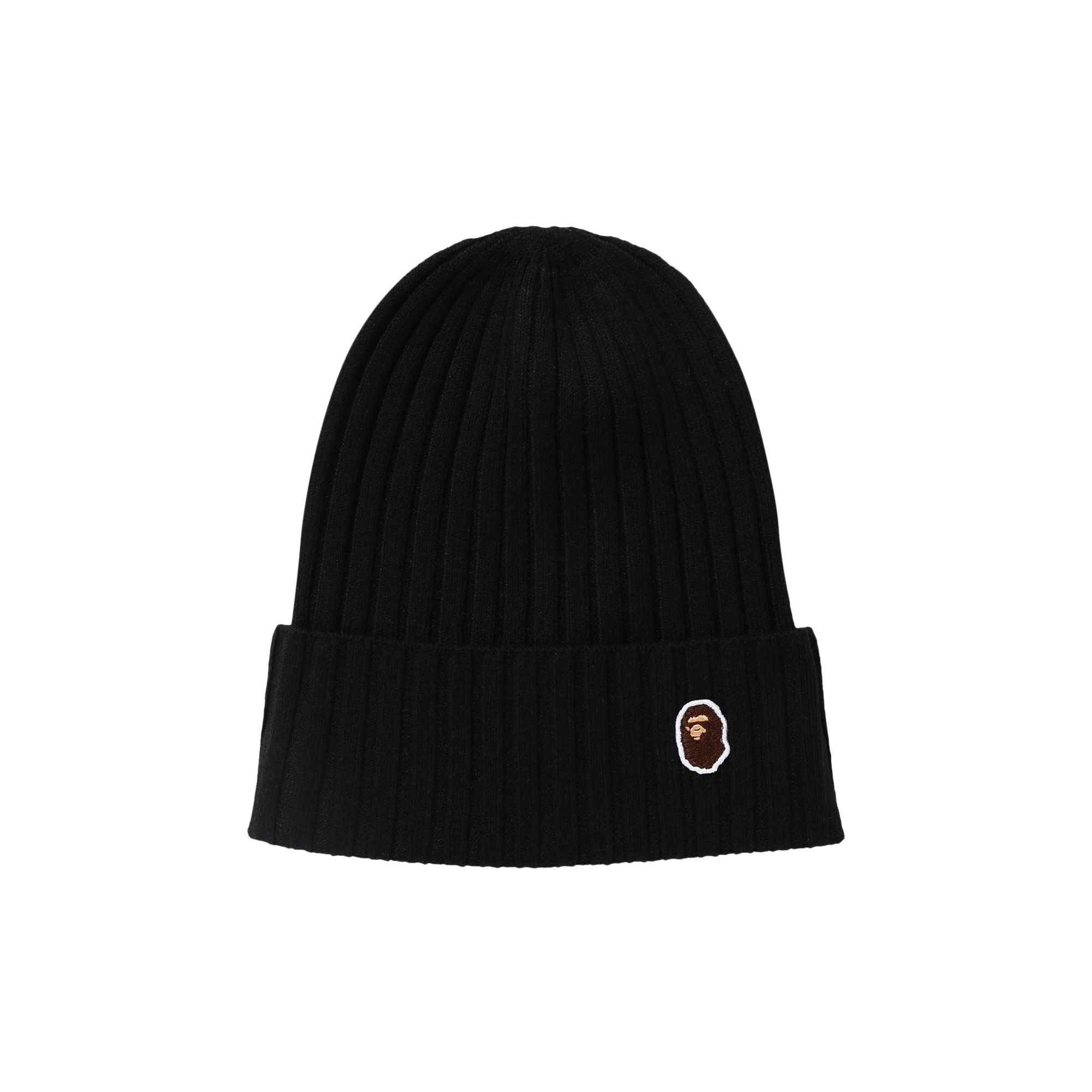 BAPE Ape Head One Point Knit Cap 'Black 