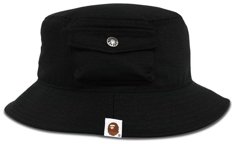 BAPE College Pocket Bucket Hat Black