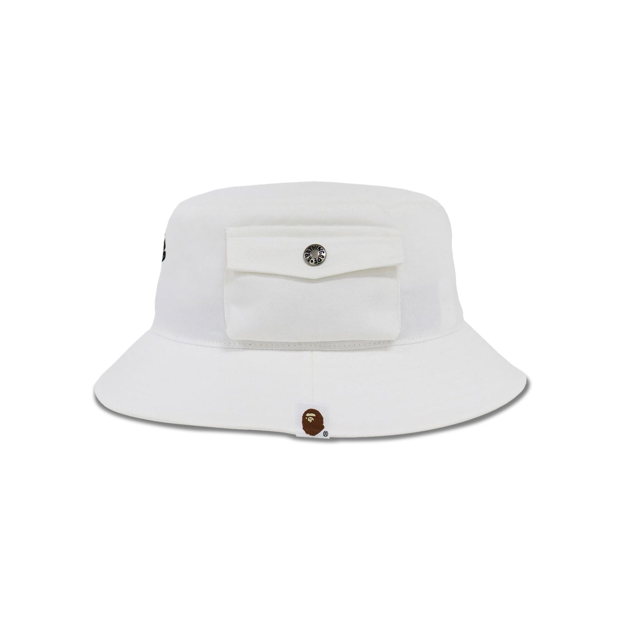 Buy BAPE College Pocket Bucket Hat 'White' - 1H80 180 015