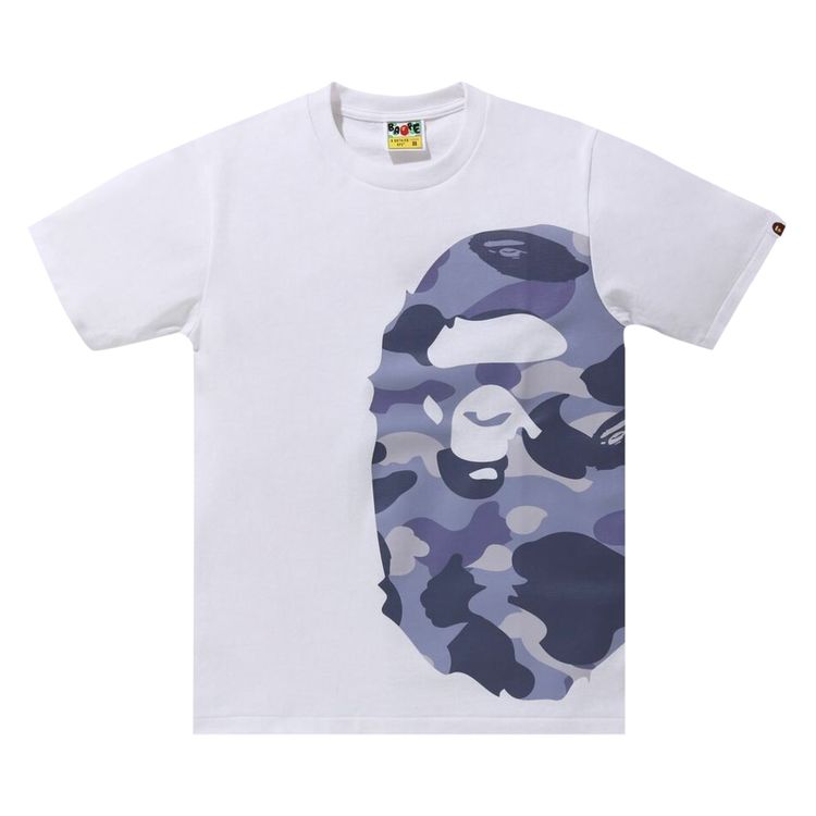 BAPE Color Camo Side Big Ape Head Tee WhitePurple