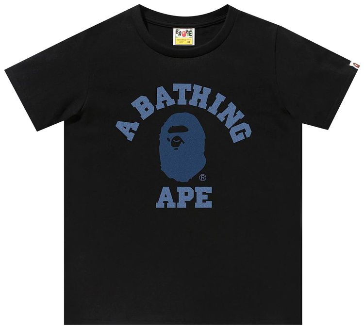 BAPE Denim College Tee Black