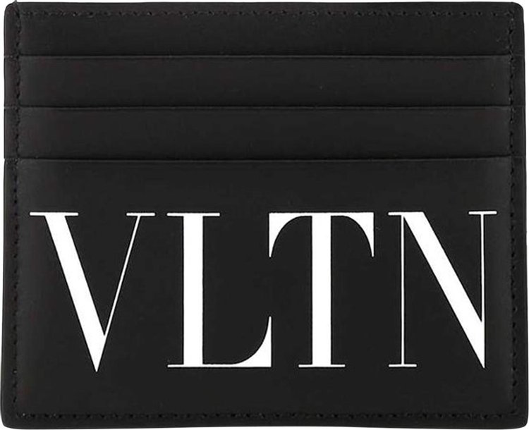 Valentino Logo Card Holder Black