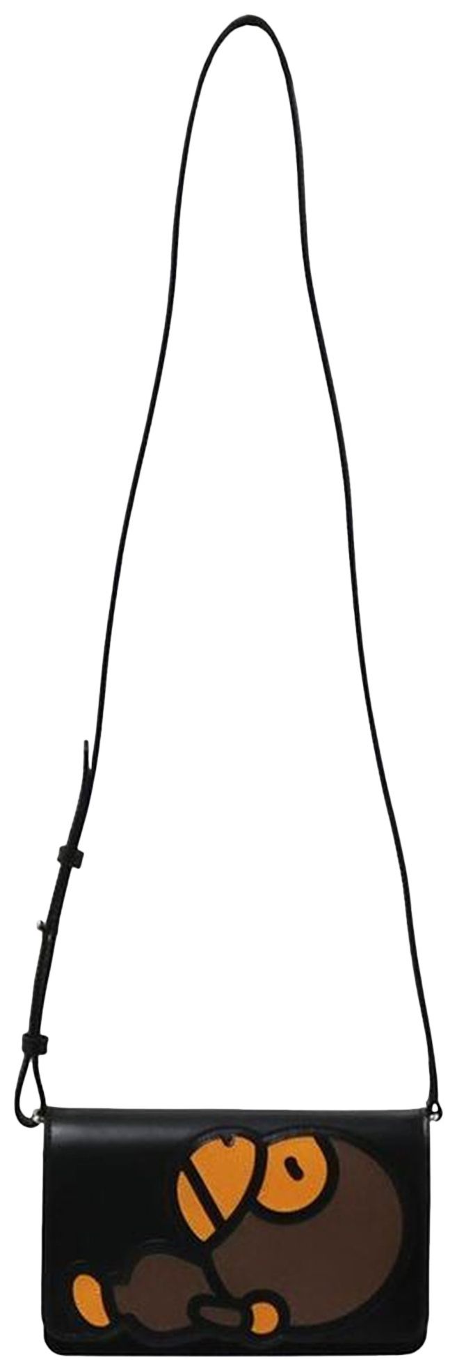 BAPE Baby Milo Leather Shoulder Bag Black