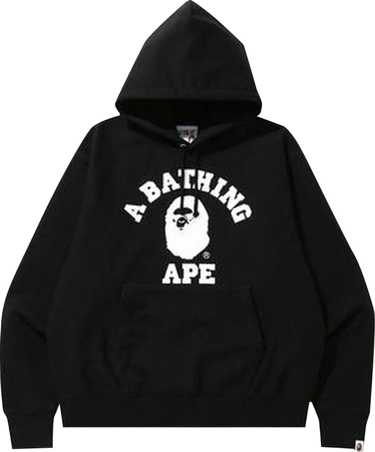 BAPE Relaxed Classic College Pullover Hoodie 'Black'