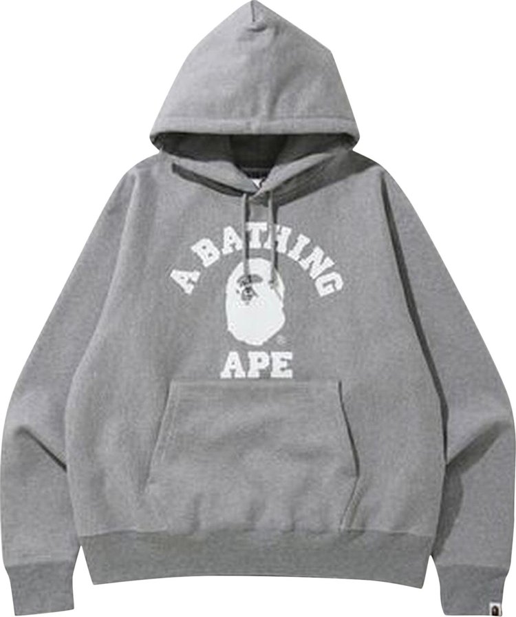BAPE Relaxed Classic College Pullover Hoodie 'Grey'
