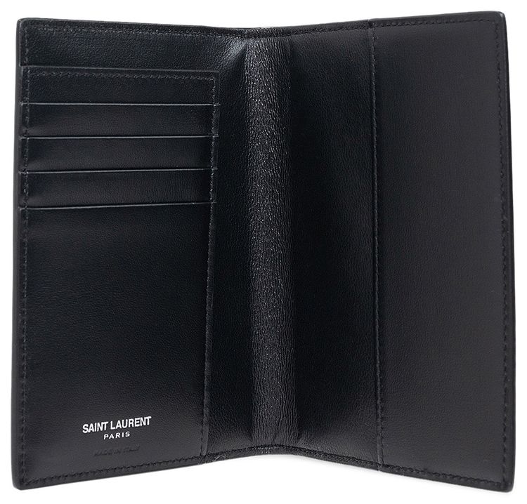 Saint Laurent Tiny Monogram Passport Case Black