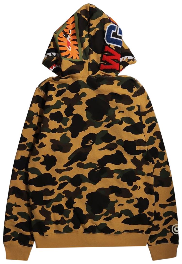 BAPE 1st Camo Shark Full Zip Hoodie Yellow