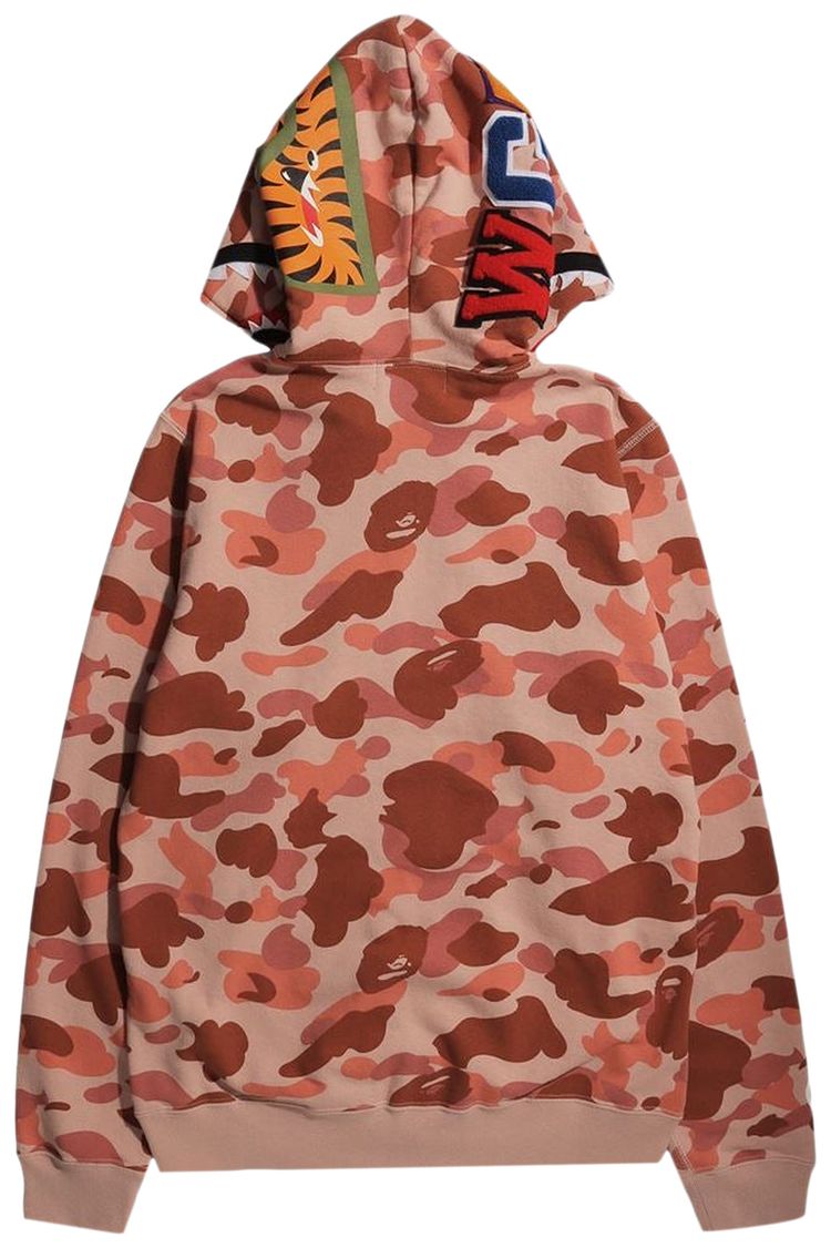 BAPE 1st Camo Shark Full Zip Hoodie Pink