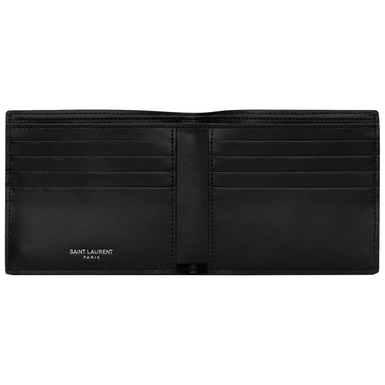 Saint Laurent Tiny Monogram EastWest Wallet Embossed Black
