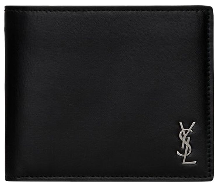 Saint Laurent Tiny Monogram EastWest Wallet Embossed Black