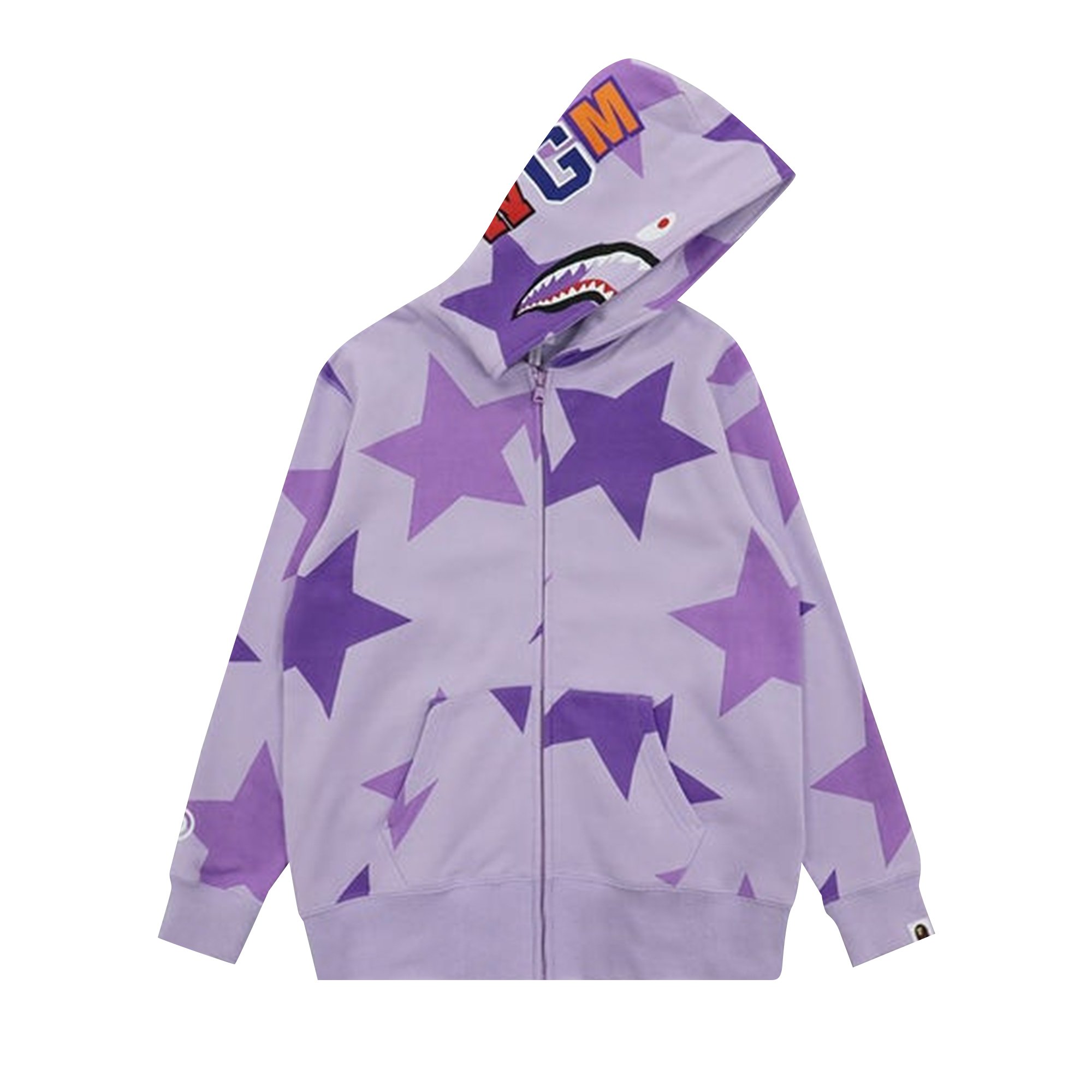 BAPE A Rising Bape Relaxed Fit Pullover Hoodie Purple