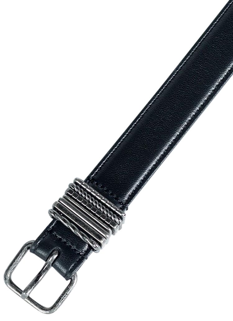 Saint Laurent Belt With Loops Overlay Black