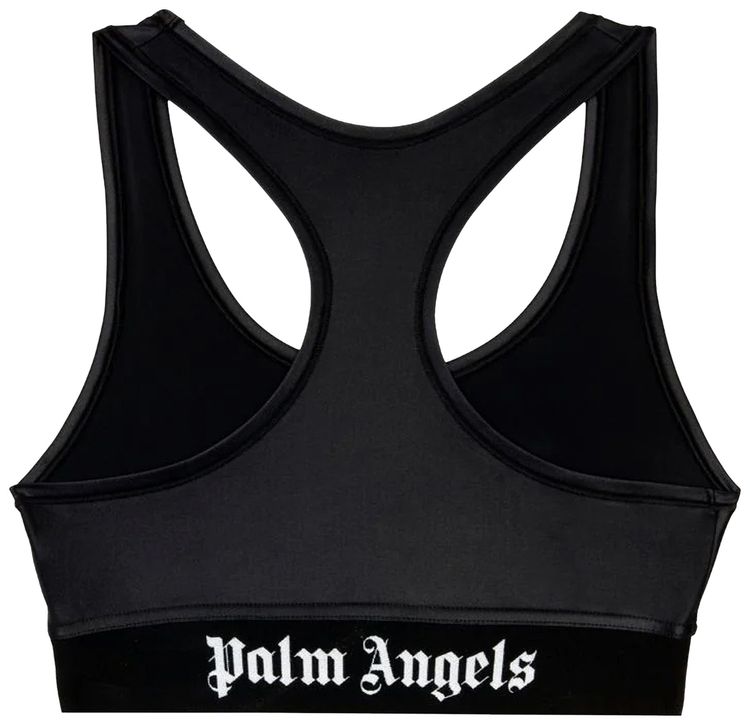 Palm Angels Classic Logo Sports Bra BlackWhite