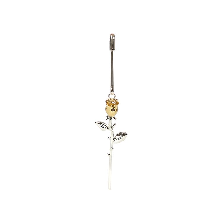Ambush Rose Charm Earring Silver