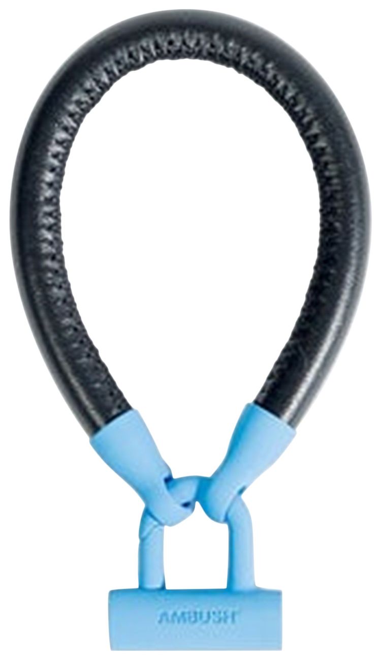 Ambush Bike Lock Leather Bracelet BlueBlack