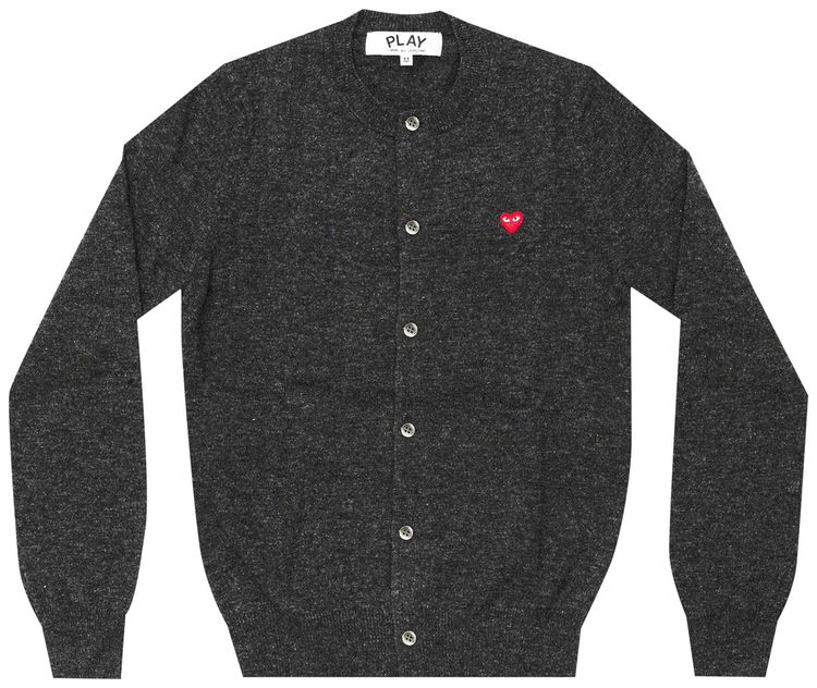 Comme des Garcons PLAY Mini Heart Cardigan Grey